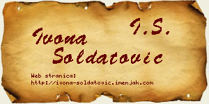 Ivona Soldatović vizit kartica